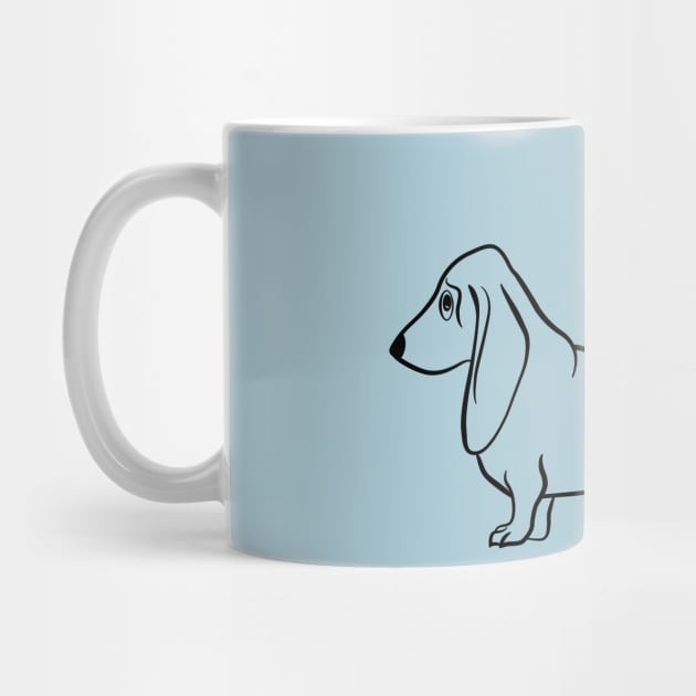 Standing Basset Hound by illucalliart